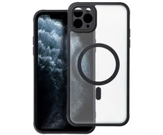 „Oem“ dėklas, skirtas „iPhone 11 PRO MAX“ telefonui, visiškai matinis „Mag“ dėklas, suderinamas su „MagSafe“ juodas