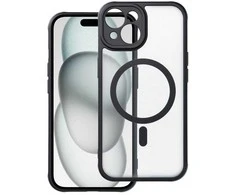 „Oem“ matinis „iPhone 15“ dėklas, suderinamas su „MagSafe“ ir juodas
