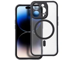 „Oem“ dėklas, skirtas „iPhone 14 PRO“ telefonui, visiškai matinis „Mag“ dėklas, suderinamas su „MagSafe“ juodas
