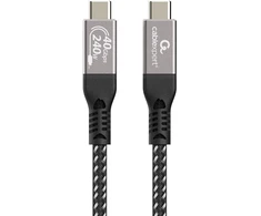 Gembird CCBP-USB4-CMCM240-0.3M Premium USB4 Type-C charging and data cable, 40 Gbps, 240 W, 0.3m