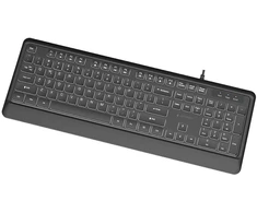 Gembird KB-UML-04 Slim su laidu backlight klaviatūra, juodas, US išdėstymas