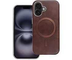 Oem GENTLEMAN MAG COVER dėklas suderinamas su MagSafe skirtas Apple iPhone 16 rudos spalvos