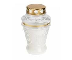 Geralda Candle Grafas. 55 h. Baltas col.