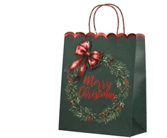None Gift bag Decoris 374247. 10 cm x 23 cm x 18 cm. žalias