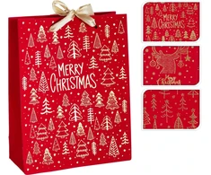 None Gift bag Velvet. 18 cm x 23 cm. red col.