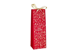 Nežinomas Gift bag Velvet Bottle. 13 cm x 35 cm. red col.