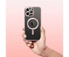 OEM dėklas, skirtas iPhone 11, Electro Mag dėklas, suderinamas su MagSafe, auksinis-rose