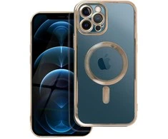 Oem dėklas iPhone 12 PRO MAX Electro Mag Cover, suderinamas su MagSafe, auksinis