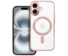 OEM dėklas, skirtas iPhone 16, Electro Mag dėklas, suderinamas su MagSafe, auksinis-rose