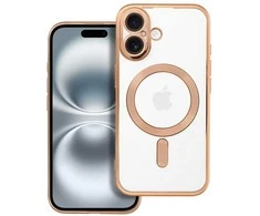 OEM dėklas, skirtas iPhone 16, Electro Mag dėklas, suderinamas su MagSafe auksiniu dangteliu