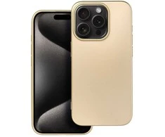 OEM dėklas iPhone 15 PRO metalinis auksinis