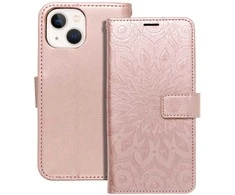 Forcell OEM atverčiamas dėklas iPhone 13 MINI Mezzo Book mandala rožinis auksinis