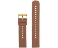 Pacific U27 rubber watch strap - ruda/auksinis - 18mm