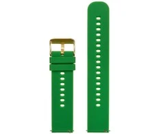 Pacific U27 rubber watch strap - žalias/auksinis - 20mm