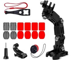 Hurtel GoPro šalmo tvirtinimo priedų rinkinys, skirtas GoPro, DJI, Insta360, SJCam, Eken sporto kameroms (GoPro Cycling Helmet Chin Holder)