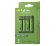 GP Baterija Charger B421 with 4x AAA Rechargable batteries, 2100 mAh, 1.2V, Žalias EU