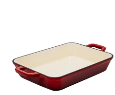 Grand_Feu Emaliuotas ketaus kepimo indas, 2 l, raudonas
