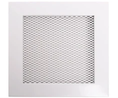 Grotelės židiniui HEARTH, baltos, 170 x 170 mm