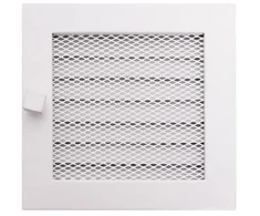 Židinio grotelės HEARTH 170x170mm, (baltos su žaliuzėmis)