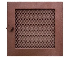 Grotelės židiniui HEARTH, vario spalvos, 170 x 170 mm