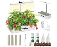 „GreenBlue“ išmanioji kambarinių augalų auginimo sistema, išmanusis vazonas, 4 l talpa, 12 augalų, pilno spektro LED, GB133