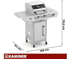 Gas grill 2+1 10kW Varen 3.0 Kaminer