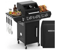 Gas grill 2+1 10kW Varen Juodas 3.0 Kaminer