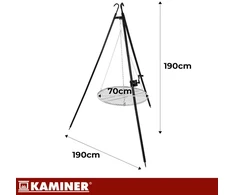 Kaminer 190x70cm Tripod Garden Grilis