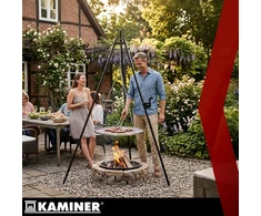 Kaminer 190x70cm Tripod Garden Grilis