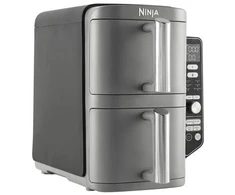 Karšto oro gruzdintuvė Ninja Double Stack XL, 2 lygių, 9,5 l, SL400EU, Tamsiai pilka