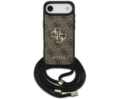 „Guess 4G Big Logo“ laido formos per petį dėklas, skirtas „iPhone 17 Air“ – rudas