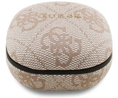 Ausinės Guess PU 4G Script Logo ENC TWS belaidės auisnės rožinės spalvos