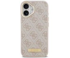 Dėklas Guess 4G Logo Plate MagSafe Case for iPhone 17 - Rožinė
