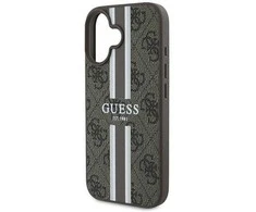Guess GUHMP16MP4RPSW Apple iPhone 16 Plus 6.7″ rudos spalvos kietas dėklas 4G Printed Stripes MagSafe