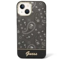 „Guess“ „Bandana Paisley“ dėklas, skirtas iPhone 14 / 15 / 13 6.1" - Juodas