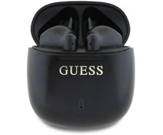 Guess Printed Classic Logo TWS belaidės ausinės juodos spalvos
