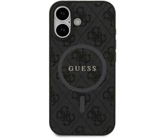 GUESS dėklas, skirtas IPHONE 17, suderinamas su MagSafe GUHMP17SG4GFRK (PU 4G Ring Classic Logo) juodas