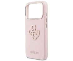 Dėklas GUESS case for IPHONE 17 Pro Max GUHCP17X5PS4RGGP (PU FW Resin Logo) pink