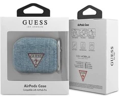 Guess GUACAPTPUJULLB AirPods Pro dėklas light mėlynos spalvos Jeans Collection