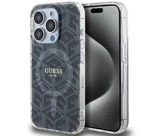 Dėklas GUESS GUHMP15XHGCUSTGK IPHONE 15 PRO MAX 6.7 "Juodas/Juodas HARDCASE IML GCUBE MAGSAFE