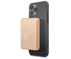 „Guess“ 5 W belaidė išorinė baterija GUPBMSVSLG 3000 mAh, aukso spalvos, „MagSafe“