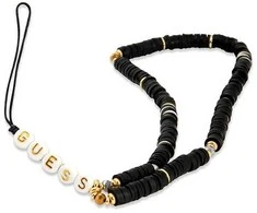 Guess zawieszka GUSTPEARK Phone virvelė telefonui juodos spalvos Heishi Beads