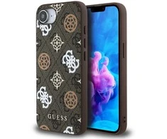 Guess PU 4G Peony MagSafe Apple iPhone 16e dėklas telefonui rudos spalvos