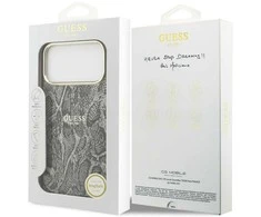 Guess Python Pattern MagSafe dėklas skirtas Apple iPhone 17 Pro Max juodos spalvos