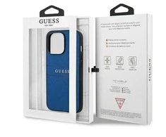 Dėklas Guess PU Leather Saffiano Case, skirtas iPhone 13 Pro Max, mėlynas