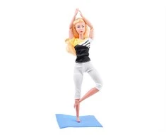 Jokomisiada Gimnastų lėlių praktika „Yoga Fitness“ 30cm