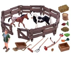 Jokomisiada GYVŪNŲ SERIJOS ŪKIS Didelis gyvūnų rinkinys FARM Figūrėlės ARKLAI ZA2991