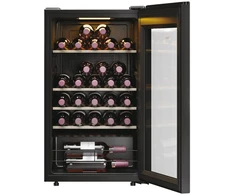 Haier Wine Bank 50 Serie 3 HWS34GGH1 Kompresorinis vyno aušintuvas Laisvai pastatomas Juodas 34 buteliai