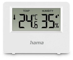 Hama Ebro Digitālais Termo-Higrometrs iekštelpu temperatūras un mitruma monitors balts