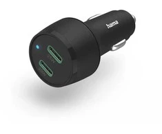 Hama PD/QC 45W (2x USB-C) juoda